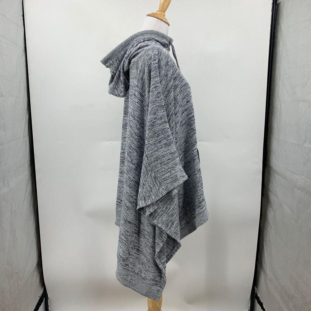 Athleta Hooded Poncho Womens S Small Grey Blissful Drawstring Pullover Workout - Picture 6 of 16
